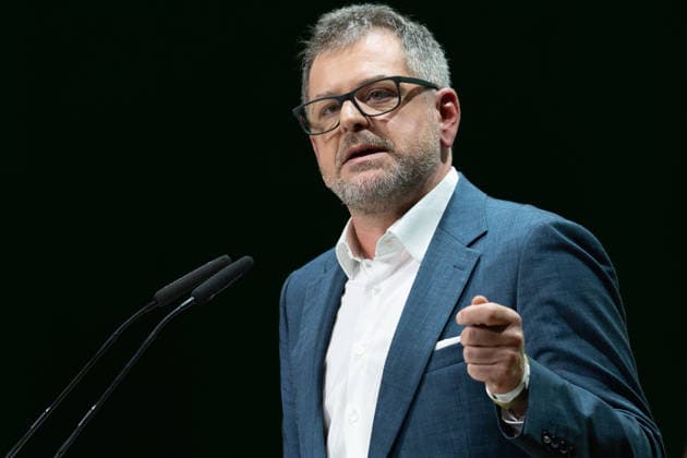 29.11.2025, Werner Graf, Fraktionsvorsitzender Grüne Berlin. 29.11.2025, Parteitag der Partei Die Grünen in der Messe Hannover. Hannover Niedersachsen Deutschland *** 29 11 2025, Werner Graf, Leader of the Green Party Berlin 29 11 2025, Party conference of the Green Party at the Hanover Exhibition Center Hanover Lower Saxony Germany