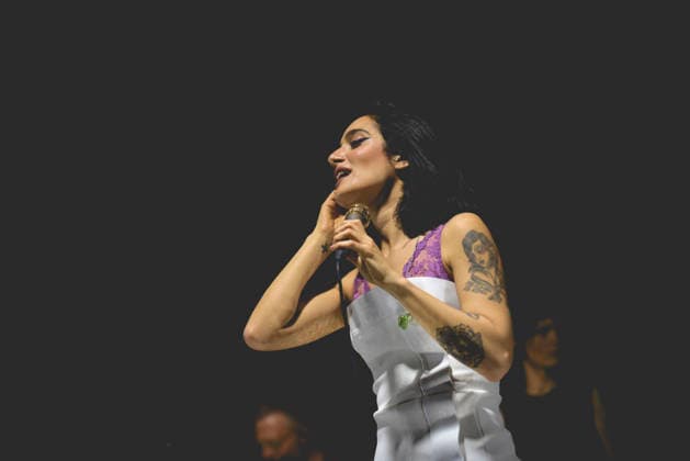 May 7, 2026, Napoli, Italy: Italian singer Claudia Lagona better known by her stage name Levante, performs live at Casa della Musica during her tour Levante dell Amore live 2026. Napoli Italy  - ZUMAs197 20260507_aaa_s197_216 Copyright: xPaolaxVisonex