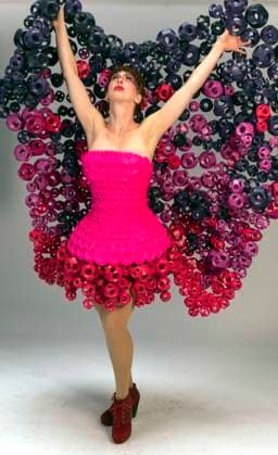 May 07,, 2026 - Denver, Colorado, USA - A model strikes a pose at the 20th Annual Denver Paper Fashion Show. Using only paper to create haute couture, fashion designers created dozens of wearable art designs for this year s show themed Folded in Time. Produced by the One Club for Creativity Denver, the runway show is a fundraiser for Downtown Aurora Visual Arts, which provides after-school arts programs for local youth. Denver USA  - ZUMAce6_ 20260507_zaf_ce6_015 Copyright: xBrianxCahnx