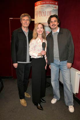 Martin Kochendörfer, Martina Klier and Damiano Michieletto at the premiere of the feature film Vivaldi und ich at Cinema Paris Berlin, 07 05 2026 Foto:xM.xBehrensx xFuturexImagex behrens_6525