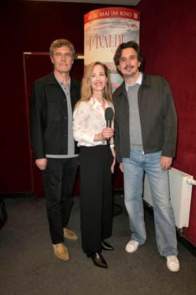 Martin Kochendörfer, Martina Klier and Damiano Michieletto at the premiere of the feature film Vivaldi und ich at Cinema Paris Berlin, 07 05 2026 Foto:xM.xBehrensx xFuturexImagex behrens_6526