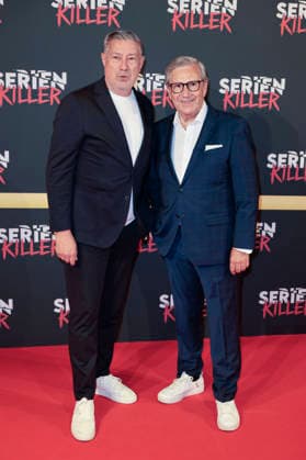 Joachim Llambi and Jan Hofer at the premiere of Serial Killer The True Crime Exhibition at Oskar Jäger Straße 99 Cologne, 07 05 2026 Foto:xR.xSchmiegeltx xFuturexImagex serienkiller_6518