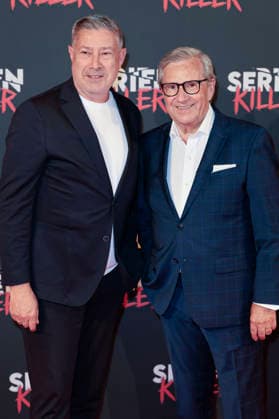 Joachim Llambi and Jan Hofer at the premiere of Serial Killer The True Crime Exhibition at Oskar Jäger Straße 99 Cologne, 07 05 2026 Foto:xR.xSchmiegeltx xFuturexImagex serienkiller_6519