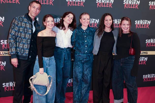 Florian Thunemann, Amrei Haardt, Bianca Hein, Ania Niedieck, Shaolyn Fernandez and Julia Wiedemann at the premiere of Serienkiller Die True Crime exhibition at Oskar Jäger Straße 99 Cologne, 07 05 2026 Foto:xR.xSchmiegeltx xFuturexImagex serienkiller_6559