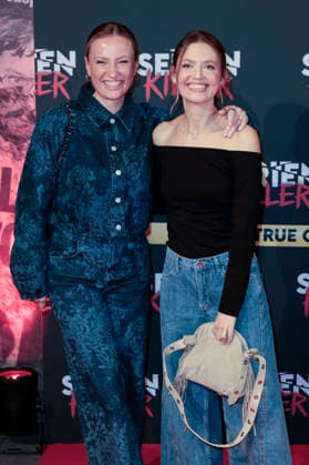 Ania Niedieck and Amrei Haardt at the premiere of Serienkiller Die True Crime exhibition at Oskar Jäger Straße 99 Cologne, 07 05 2026 Foto:xR.xSchmiegeltx xFuturexImagex serienkiller_6561