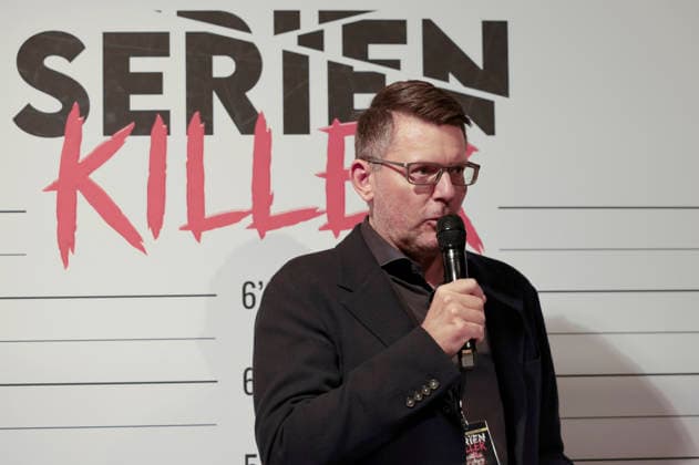 Oliver Forster at the premiere of Serienkiller Die True Crime exhibition at Oskar Jäger Straße 99 Cologne, 07 05 2026 Foto:xR.xSchmiegeltx xFuturexImagex serienkiller_6589