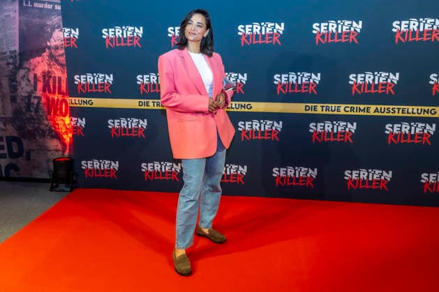 ABB SERIENKILLER Amira Aly presenter at the opening of the True Crime exhibition Serien Killer on 07 05 2026 in Cologne Ehrenfeld NRW Germany