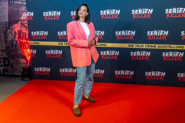 ABB SERIENKILLER Amira Aly presenter at the opening of the True Crime exhibition Serien Killer on 07 05 2026 in Cologne Ehrenfeld NRW Germany