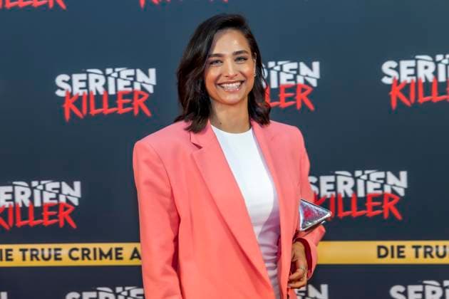 ABB SERIENKILLER Amira Aly presenter at the opening of the True Crime exhibition Serien Killer on 07 05 2026 in Cologne Ehrenfeld NRW Germany