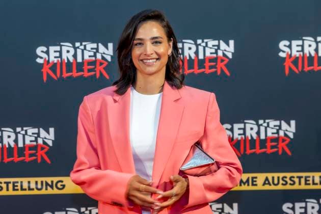 ABB SERIENKILLER Amira Aly presenter at the opening of the True Crime exhibition Serien Killer on 07 05 2026 in Cologne Ehrenfeld NRW Germany