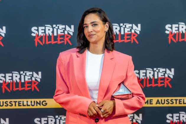 ABB SERIENKILLER Amira Aly presenter at the opening of the True Crime exhibition Serien Killer on 07 05 2026 in Cologne Ehrenfeld NRW Germany