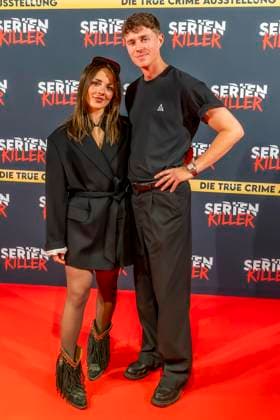 ABB SERIENKILLER Antonia Kolano Robin Schick Actor at the opening of the True Crime exhibition Serien Killer on 07 05 2026 in Cologne Ehrenfeld NRW Germany