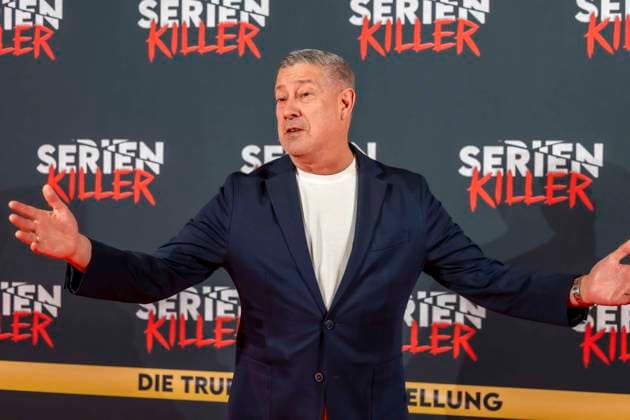 ABB SERIENKILLER Joachim Llambi juror and presenter, guest at the opening of the True Crime exhibition Serien Killer on 07 05 2026 in Cologne Ehrenfeld NRW Germany