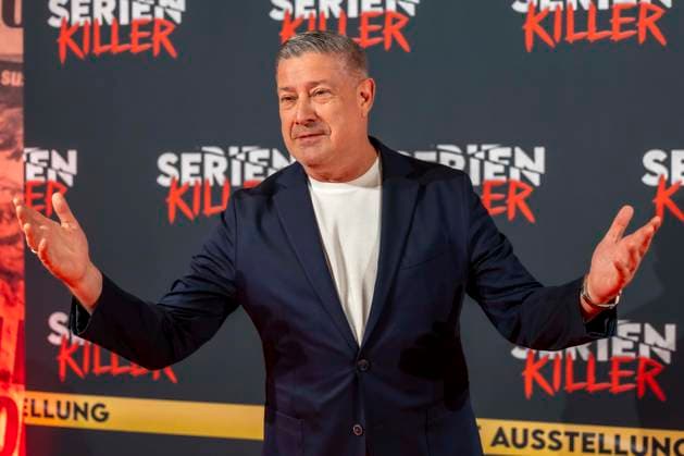 ABB SERIENKILLER Joachim Llambi juror and presenter, guest at the opening of the True Crime exhibition Serien Killer on 07 05 2026 in Cologne Ehrenfeld NRW Germany