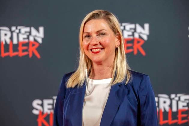 ABB SERIENKILLER Alexsandra Bechtel Moderator at the opening of the True Crime exhibition Serien Killer on 07 05 2026 in Cologne Ehrenfeld NRW Germany
