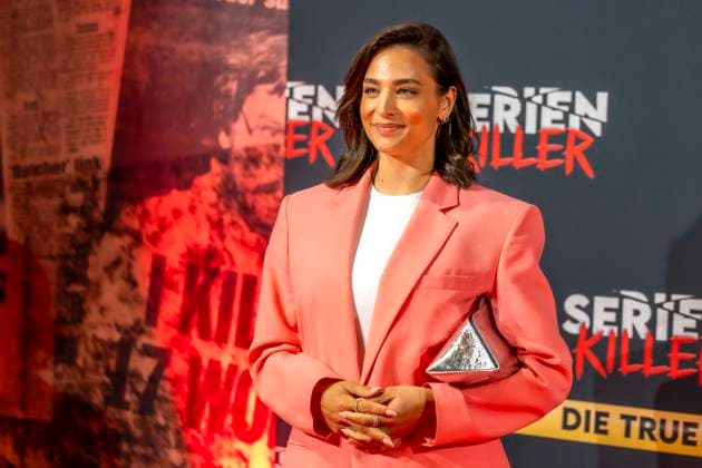 ABB SERIENKILLER Amira Aly presenter at the opening of the True Crime exhibition Serien Killer on 07 05 2026 in Cologne Ehrenfeld NRW Germany