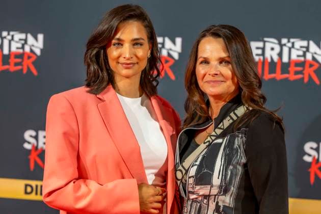 ABB SERIAL KILLER Amira Aly presenter with her mother Mirjam Svetnik at the opening of the True Crime exhibition Serial Killer on 07 05 2026 in Cologne Ehrenfeld NRW Germany