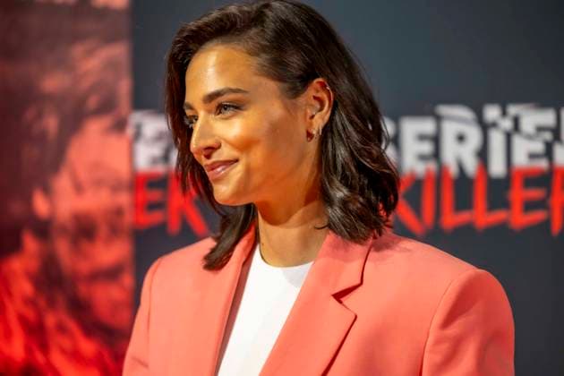 ABB SERIENKILLER Amira Aly presenter at the opening of the True Crime exhibition Serien Killer on 07 05 2026 in Cologne Ehrenfeld NRW Germany