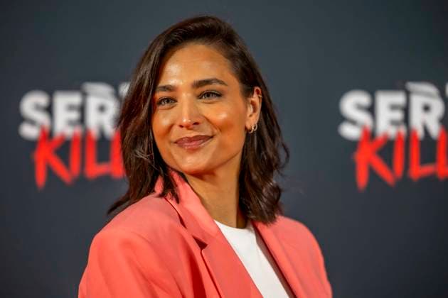 ABB SERIENKILLER Amira Aly presenter at the opening of the True Crime exhibition Serien Killer on 07 05 2026 in Cologne Ehrenfeld NRW Germany