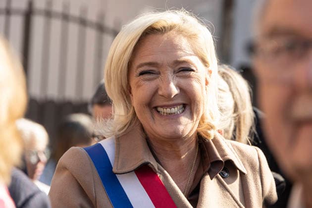 Marine Le Pen At May 8 Commemoration - Oignies President of French far right Rassemblement National parliamentary group Marine Le Pen attends a ceremony marking the 81st anniversary of VE Day, or Victory in Europe Day, which commemorates the end of World War II, in Oignies, northern France, on May 8, 2026. Photo by Sebastien Courdji ABACAPRESS.COM Oignies France  Copyright: xCourdjixSebastien ABACAx