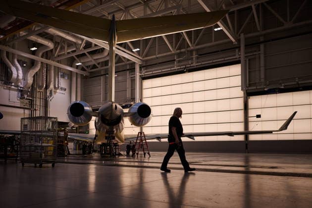 May 8, 2026, Toronto, On, Canada: Jet planes are assembled at Bombardier s aircraft assembly centre in Mississauga, Ont., on Friday, May 8, 2026. Toronto Canada  - ZUMAc35_ 20260508_zaf_c35_036 Copyright: xSammyxKoganx