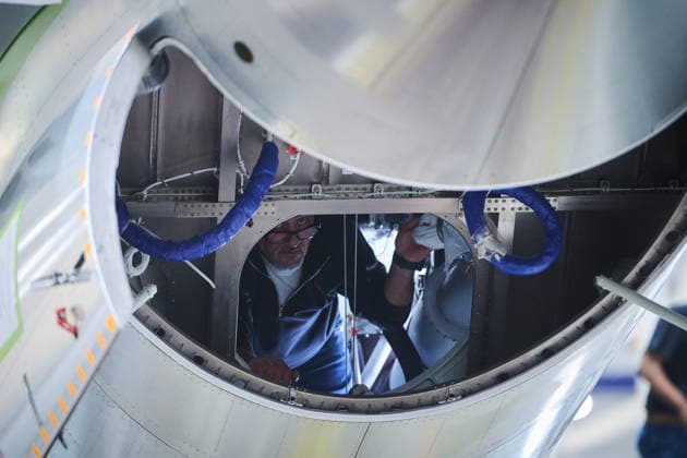May 8, 2026, Toronto, On, Canada: Jet planes are assembled at Bombardier s aircraft assembly centre in Mississauga, Ont., on Friday, May 8, 2026. Toronto Canada  - ZUMAc35_ 20260508_zaf_c35_044 Copyright: xSammyxKoganx