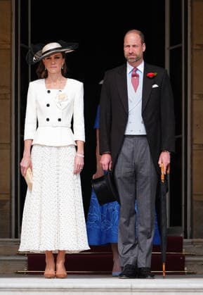 The Prince and Princess of Wales attend a Garden Party The Prince and Princess of Wales attend a Garden Party to celebrate frontline workers from across the United Kingdom, at Buckingham Palace, London, UK, on the 8th May 2026. Picture by Aaron Chown WPA-Pool London Buckingham Palace London United Kingdom  WHA-0817