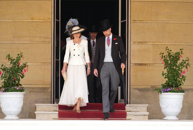 The Prince and Princess of Wales attend a Garden Party The Prince and Princess of Wales attend a Garden Party to celebrate frontline workers from across the United Kingdom, at Buckingham Palace, London, UK, on the 8th May 2026. Picture by Aaron Chown WPA-Pool London Buckingham Palace London United Kingdom  WHA-0817