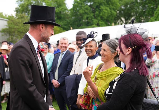 The Prince and Princess of Wales attend a Garden Party The Prince and Princess of Wales attend a Garden Party to celebrate frontline workers from across the United Kingdom, at Buckingham Palace, London, UK, on the 8th May 2026. Picture by Aaron Chown WPA-Pool London Buckingham Palace London United Kingdom  WHA-0817