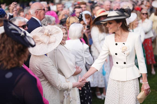 The Prince and Princess of Wales attend a Garden Party The Prince and Princess of Wales attend a Garden Party to celebrate frontline workers from across the United Kingdom, at Buckingham Palace, London, UK, on the 8th May 2026. Picture by Aaron Chown WPA-Pool London Buckingham Palace London United Kingdom  WHA-0817