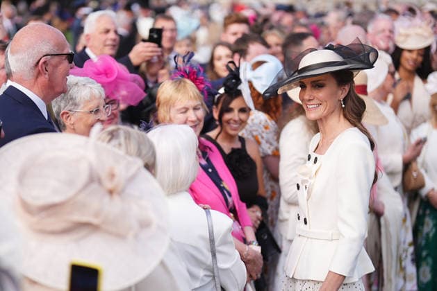 The Prince and Princess of Wales attend a Garden Party The Prince and Princess of Wales attend a Garden Party to celebrate frontline workers from across the United Kingdom, at Buckingham Palace, London, UK, on the 8th May 2026. Picture by Aaron Chown WPA-Pool London Buckingham Palace London United Kingdom  WHA-0817