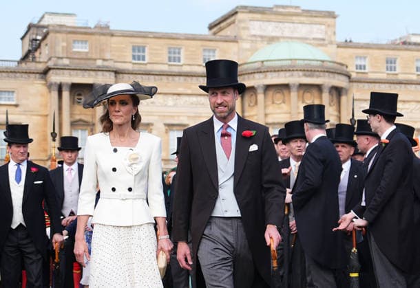 The Prince and Princess of Wales attend a Garden Party The Prince and Princess of Wales attend a Garden Party to celebrate frontline workers from across the United Kingdom, at Buckingham Palace, London, UK, on the 8th May 2026. Picture by Aaron Chown WPA-Pool London Buckingham Palace London United Kingdom  WHA-0817