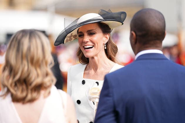 The Prince and Princess of Wales attend a Garden Party The Prince and Princess of Wales attend a Garden Party to celebrate frontline workers from across the United Kingdom, at Buckingham Palace, London, UK, on the 8th May 2026. Picture by Aaron Chown WPA-Pool London Buckingham Palace London United Kingdom  WHA-0817