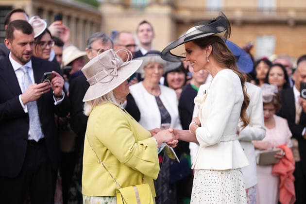 The Prince and Princess of Wales attend a Garden Party The Prince and Princess of Wales attend a Garden Party to celebrate frontline workers from across the United Kingdom, at Buckingham Palace, London, UK, on the 8th May 2026. Picture by Aaron Chown WPA-Pool London Buckingham Palace London United Kingdom  WHA-0817
