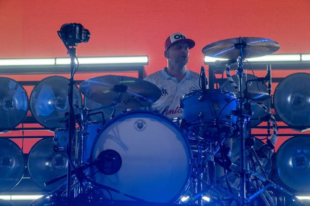The band Sportfreunde Stiller with Peter Brugger, Florian Weber and Rüdiger Linhof during their concert at Haus Auensee in Leipzig on May 8, 2026 The recordings were made as part of the current 30 wonderful years tour 2026 of the Munich indie rock band Sportfreunde Stiller 2026