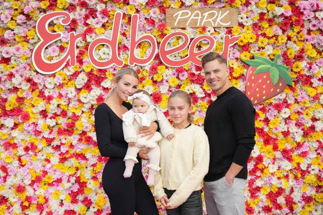 VIP evening at Gertrudenhof Strawberry Park Cedric Beidinger and Eliza Klenner with daughter Leni Lotta and Lilly at the VIP evening at Gertrudenhof Strawberry Park on 08 05 2026 in Huerth Hürth Gertrudenhof Strawberry Park North Rhine-Westphalia
