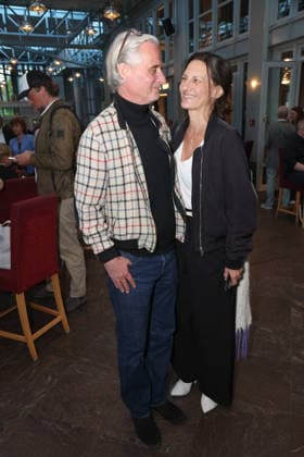 Actress Catrin Striebeck with husband Jonas Landerschier, premiere party of the comedy 53 Sundays with prominent guests at the Komödie Winterhuder Fährhaus, Hamburg 8 5 2026