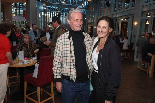Actress Catrin Striebeck with husband Jonas Landerschier, premiere party of the comedy 53 Sundays with prominent guests at the Komödie Winterhuder Fährhaus, Hamburg 8 5 2026