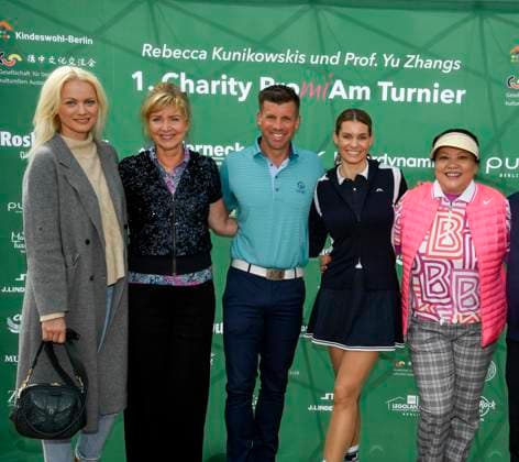 ABB PROMIGOLF Rebecca Kunikowski Nana Kuckuck Thomas Rupprath Rebecca Kunikwski Prof Yu Zhang Hostess at the first Charity Promi AM Golfrunier zu gunstemn von Kinderwohl Berlin und Geka e V at the Golf und Country Club am Motzener See in Mittenwalde Brandenburg am 09 05 2026 Brandenburg Germany