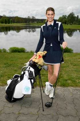 ABB PROMIGOLF Rebecca Kunikowski host at the first Charity Promi AM Golfrunier zu gunstemn von Kinderwohl Berlin und Geka e V at the Golf und Country Club am Motzener See in Mittenwalde Brandenburg on 09 05 2026 Brandenburg Germany