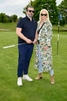 ABB PROMIGOLF Franziska Knuppe and husband Christian Moestl as guests at the first Charity Promi AM Golfrunier zu gunstemn von Kinderwohl Berlin und Geka e V at the Golf und Country Club am Motzener See in Mittenwalde Brandenburg on 09 05 2026 Brandenburg Germany