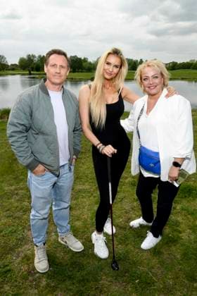 ABB PROMIGOLF Patrick Kalupa Actor Janice Saengerin Guest at the first Charity Promi AM Golfrunier zu gunstemn von Kinderwohl Berlin und Geka e V at the Golf und Country Club am Motzener See in Mittenwalde Brandenburg on 09 05 2026 Brandenburg Germany