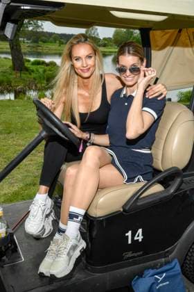 ABB PROMIGOLF Jenice Saengerin with Rebecca Kunikowski as guests at the first Charity Promi AM Golfrunier zu gunstemn von Kinderwohl Berlin und Geka e V at the Golf und Country Club am Motzener See in Mittenwalde Brandenburg on 09 05 2026 Brandenburg Germany