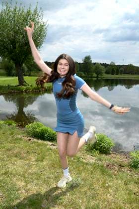 ABB PROMIGOLF Klaudia with K as a guest at the first Charity Promi AM Golf Tournament for the benefit of Kinderwohl Berlin and Geka e V at the Golf and Country Club am Motzener See in Mittenwalde Brandenburg on 09 05 2026 Brandenburg Germany