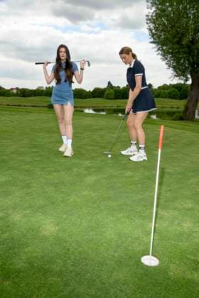 ABB PROMIGOLF Klaudia with K and Rebecca Kunikowski host the first charity celebrity AM golf tournament for the benefit of Kinderwohl Berlin and Geka e V at the Golf und Country Club am Motzener See in Mittenwalde Brandenburg on 09 05 2026 Brandenburg Germany