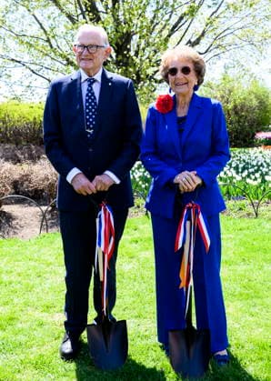 May 9, 2026, Ottawa, On, Canada: Princess Margriet of the Netherlands, right, and her husband Pieter van Vollenhoven are pictured following a tree planting ceremony as they attend the opening ceremony of the Canadian Tulip Festival in Ottawa, on Saturday, May 9, 2026. Princess Margriet is visiting Ottawa, the city where she was born during the Second World War. The princess was born at the Ottawa Civic Hospital after the Dutch royal family fled to Canada to escape Nazi occupying forces in 1940. Ottawa Canada - ZUMAc35_ 20260509_zaf_c35_016 Copyright: xSpencerxColbyx