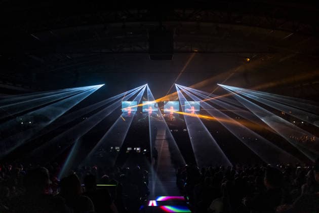 Christopher von Deylen aka Schiller during the opening concert of EUPHORIA In Surround Sound The Arena Tour 2026 on May 9, 2026 at the QUARTERBACK Immobilien ARENA in Leipzig The current tour presents the new album Euphoria with an immersive light and surround show Schiller 2026