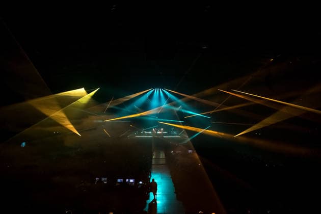 Christopher von Deylen aka Schiller during the opening concert of EUPHORIA In Surround Sound The Arena Tour 2026 on May 9, 2026 at the QUARTERBACK Immobilien ARENA in Leipzig The current tour presents the new album Euphoria with an immersive light and surround show Schiller 2026