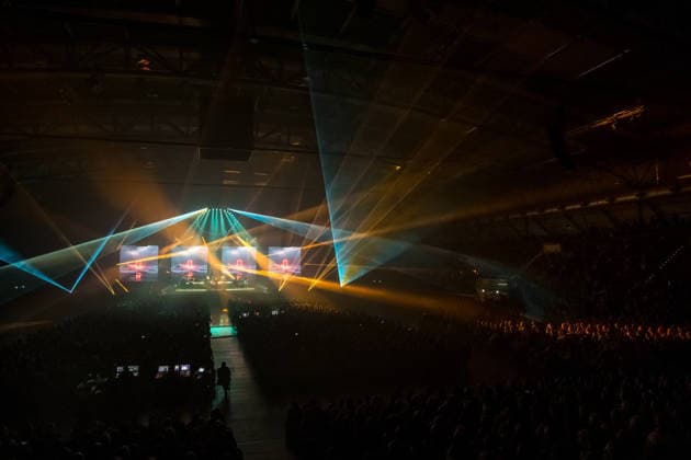 Christopher von Deylen aka Schiller during the opening concert of EUPHORIA In Surround Sound The Arena Tour 2026 on May 9, 2026 at the QUARTERBACK Immobilien ARENA in Leipzig The current tour presents the new album Euphoria with an immersive light and surround show Schiller 2026