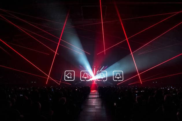 Christopher von Deylen aka Schiller during the opening concert of EUPHORIA In Surround Sound The Arena Tour 2026 on May 9, 2026 at the QUARTERBACK Immobilien ARENA in Leipzig The current tour presents the new album Euphoria with an immersive light and surround show Schiller 2026
